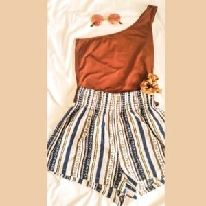 Blue and white shorts